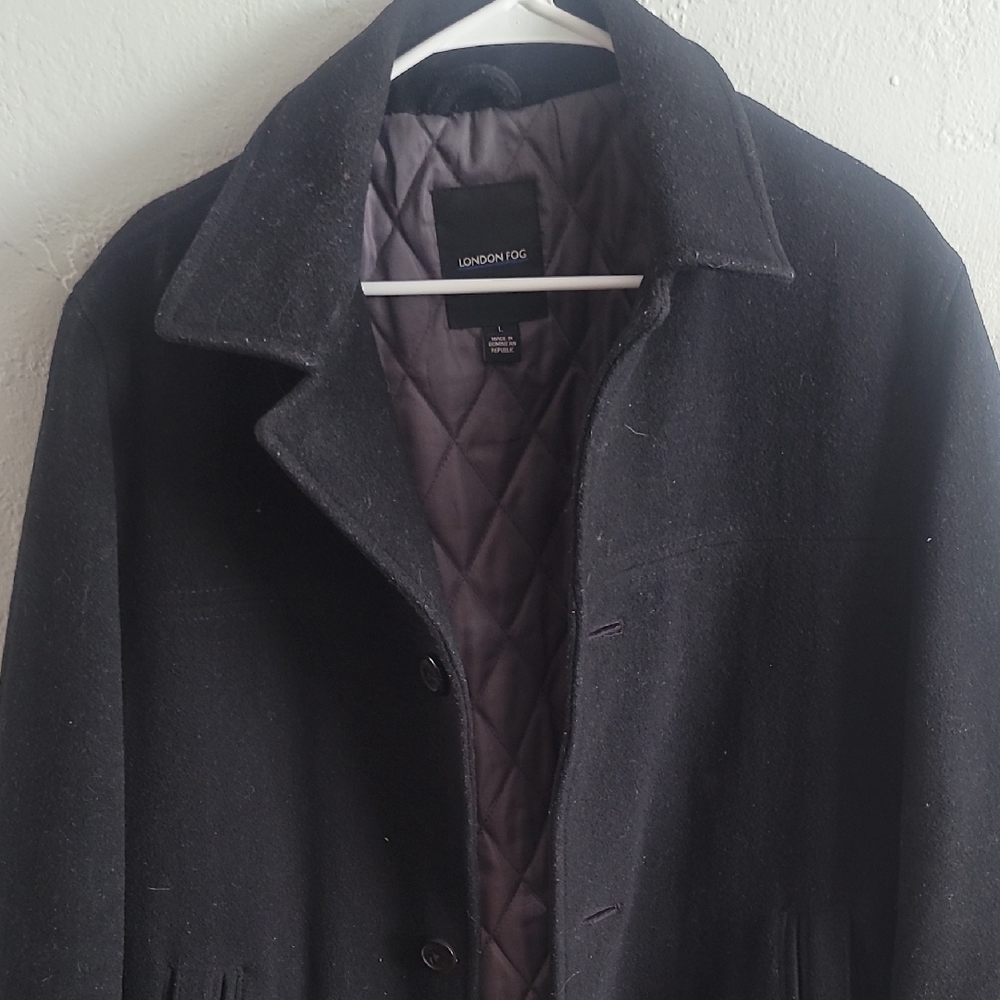 London Fog Black Quilted Coat